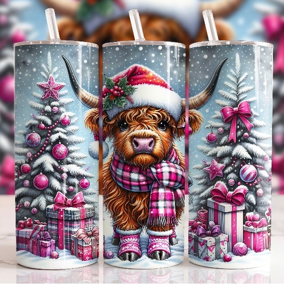 Other - Christmas highland cow Tumbler